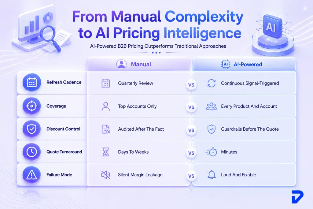 How AI-Powered B2B Pricing is Different From Manual B2B Pricing?